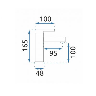 Rea Pixel bateria umywalkowa stojąca chrom REA-B2016