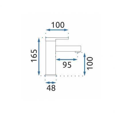 Rea Pixel bateria umywalkowa stojąca złota REA-B2018