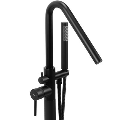 Rea Aras bateria wannowo-prysznicowa wolnostojąca czarna REA-B2717