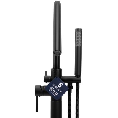 Rea Aras bateria wannowo-prysznicowa wolnostojąca czarna REA-B2717