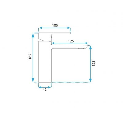 Rea Veneta bateria umywalkowa stojąca złoty szczotkowany REA-B3010