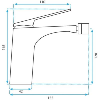 Rea Avalon bateria bidetowa stojąca miedź szczotkowana REA-B5065