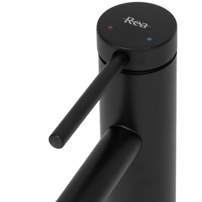 Rea Foss bateria umywalkowa stojąca wysoka czarny mat REA-B5320