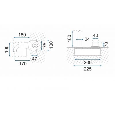 Rea Owen bateria umywalkowa podtynkowa czarna REA-B5332