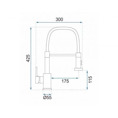 Rea Colin bateria kuchenna stojąca miedź REA-B5459