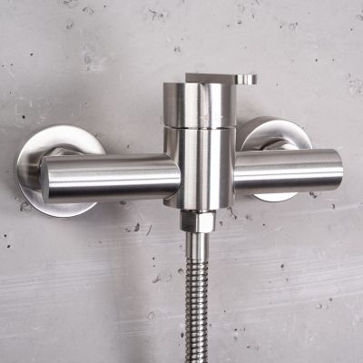 Rea Ontario bateria prysznicowa ścienna nikiel szczotkowany REA-B5502