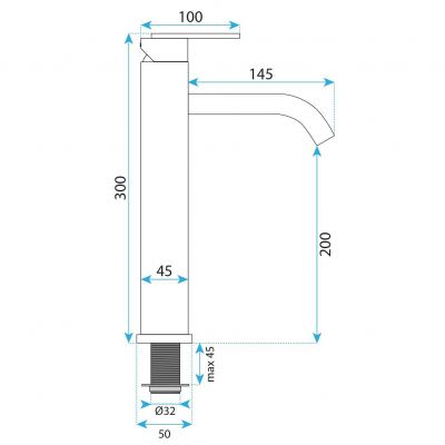 Rea Ontario bateria umywalkowa stojąca wysoka nikiel szczotkowany REA-B5510