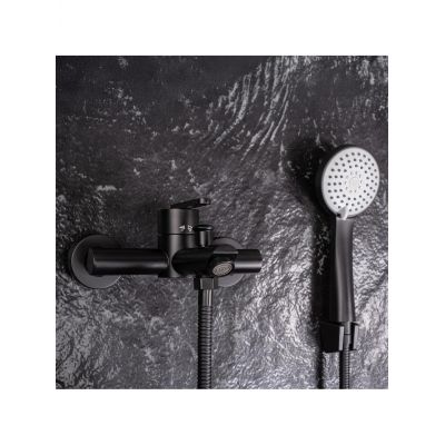 Rea Ontario bateria wannowo-prysznicowa ścienna czarna REA-B5512