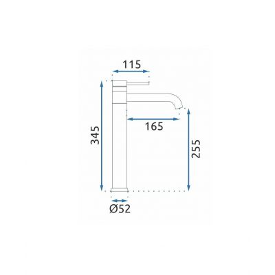 Rea Lungis bateria umywalkowa stojąca wysoka chrom REA-B6100