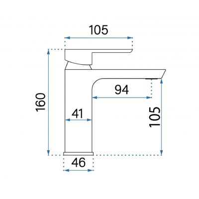 Rea Argus bateria umywalkowa stojąca czarna REA-B6210