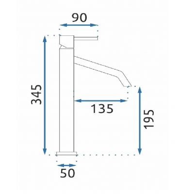 Rea Level bateria umywalkowa stojąca złoto szczotkowane REA-B6217