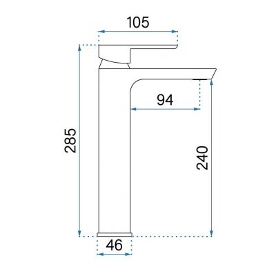 Rea Argus bateria umywalkowa stojąca złota REA-B6412