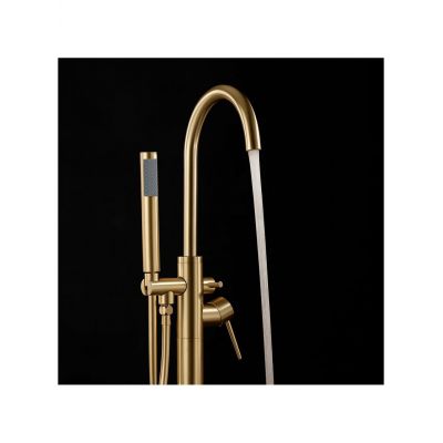 Rea Lungo bateria wannowo-prysznicowa wolnostojąca złota REA-B7498