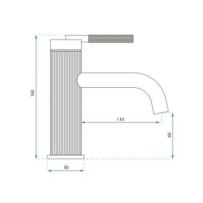 Rea Argon bateria umywalkowa stojąca złota REA-B7800