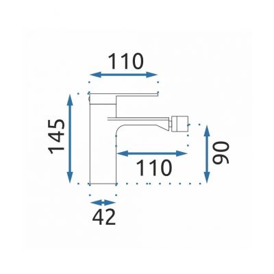 Rea Storm bateria bidetowa stojąca chrom REA-B8039