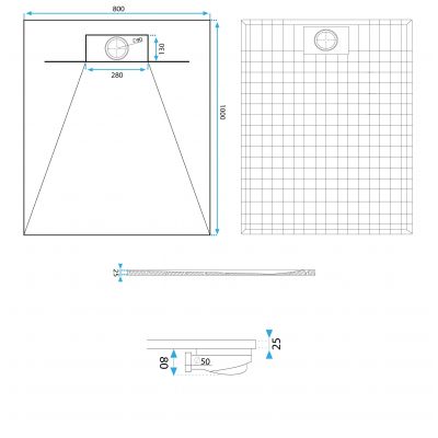 Rea Bazalt brodzik prostokątny 100x80 cm biały REA-K3300