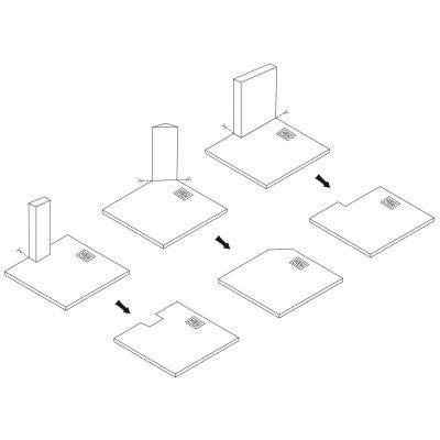 Rea Magnum brodzik kwadratowy 90x90 cm czarny REA-K3334