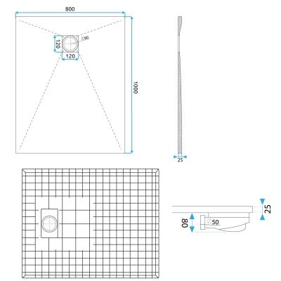 Rea Magnum brodzik prostokątny 100x80 cm biały REA-K3906