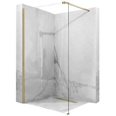 Rea Aero Walk-In ścianka prysznicowa 120 cm złoty szczotkowany/szkło przezroczyste REA-K4702