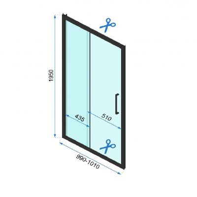 Rea Rapid Slide drzwi prysznicowe 100 cm wnękowe chrom/szkło przezroczyste REA-K5600