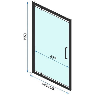 Rea Rapid Swing drzwi prysznicowe 90 cm chrom/szkło przezroczyste REA-K5606