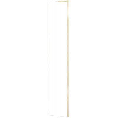 Rea Hugo Gold Brush ścianka prysznicowa 30 cm poszerzająca złoto szczotkowane/szkło przezroczyste REA-K6610