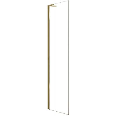 Rea Hugo Gold Brush ścianka prysznicowa 80 cm boczna złoto szczotkowane/szkło przezroczyste REA-K6612
