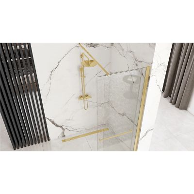 Rea Cortis Gold ścianka prysznicowa 100 cm Walk-In złoty/szkło przezroczyste REA-K8484