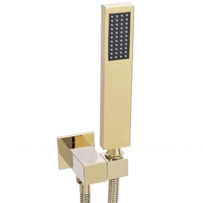 Rea Fenix zestaw prysznicowy podtynkowy termostatyczny z deszczownicą złoty REA-P6324