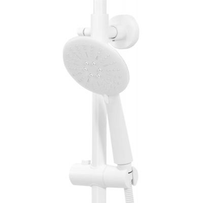 Rea Lungo zestaw wannowo-prysznicowy ścienny termostatyczny z deszczownicą biały REA-P6608