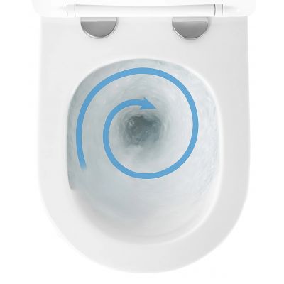 Rea Carlo Mini miska WC wisząca bez kołnierza ze spłukiwaniem wirowym biały połysk REA-C1261