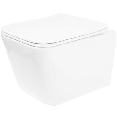 Rea Julio miska WC z deską wolnoopadającą wisząca bez kołnierza biały REA-C4803