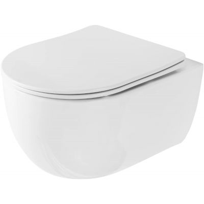 Rea Olivier miska WC wisząca z deską wolnoopadającą białą REA-C6509