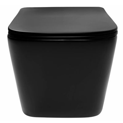 Rea Julio miska WC z deską wolnoopadającą wisząca bez kołnierza czarny REA-C6550