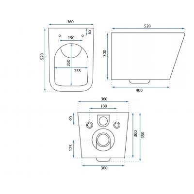 Rea Julio miska WC z deską wolnoopadającą wisząca bez kołnierza czarny REA-C6550