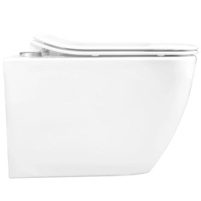 Rea Martin Rimless miska WC wisząca z deską wolnoopadającą biała REA-C8006