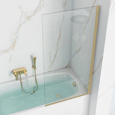 Rea Elegant Gold parawan nawannowy 70 cm złoty szczotkowany/szkło przezroczyste REA-W6600