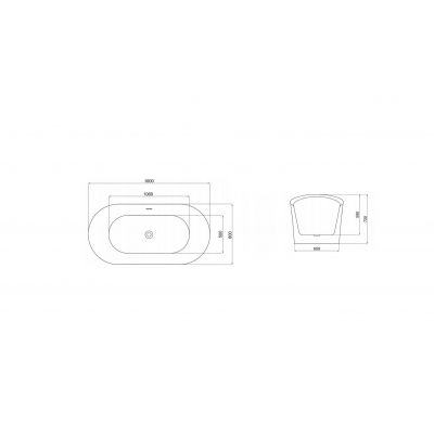 Rea Ferrano wanna wolnostojąca 160x72 cm owalna biała REA-W0150