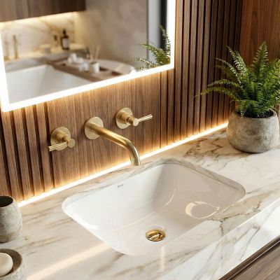 Rea Anabel umywalka 46,5x35,5 cm prostokątna podblatowa biała REA-U0624