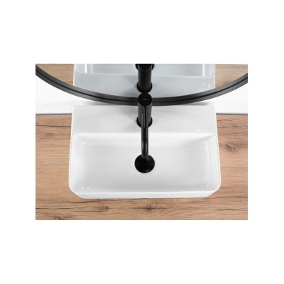 Rea Naomi umywalka 45,5x28,5 cm półokrągła ścienna-nablatowa biała REA-U0630