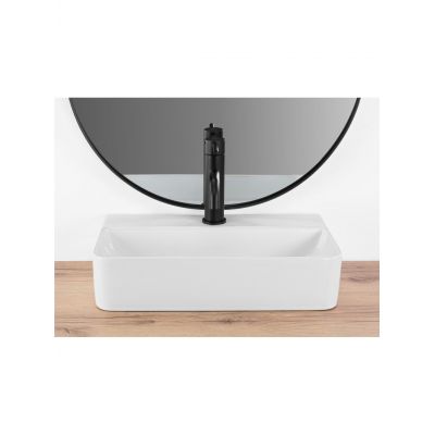 Rea Naomi umywalka 45,5x28,5 cm półokrągła ścienna-nablatowa biała REA-U0630