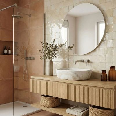 Rea Amelia umywalka 48x34,5 cm owalna nablatowa imitacja kamienia REA-U0636