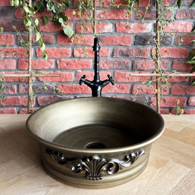 Rea Betty umywalka 43,5x43,5 cm okrągła nablatowa REA-U1057