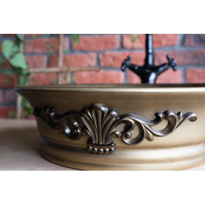 Rea Betty umywalka 43,5x43,5 cm okrągła nablatowa REA-U1057