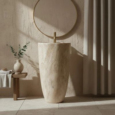 Rea Anya umywalka podłogowa 45x45 cm okrągła wolnostojąca Savana Matt REA-U3614