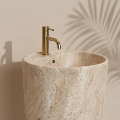 Rea Anya umywalka podłogowa 45x45 cm okrągła wolnostojąca Savana Matt REA-U3614