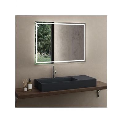 Rea Archi umywalka 89,5x48 cm prostokątna nablatowa szary mat REA-U4304