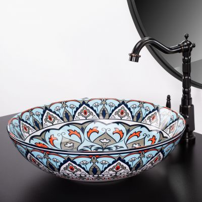 Rea Mexico umywalka 40x40 cm okrągła nablatowa REA-U6030