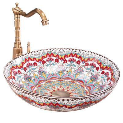 Rea Peru umywalka 42x42 cm okrągła nablatowa REA-U6031