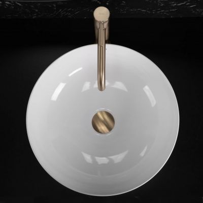 Rea Anika umywalka 40.5x40.5 cm okrągła nablatowa biała REAU6367